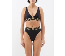 Haut de bikini à jacquard Greca