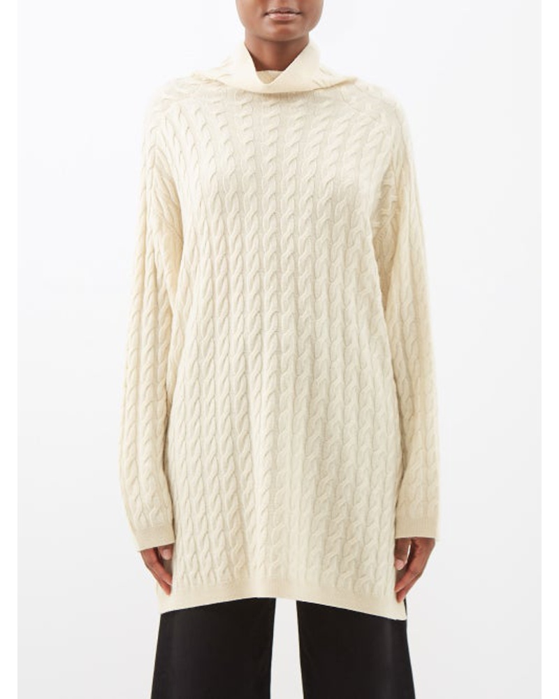 Totême Damen Cable-knit Longline Sweater