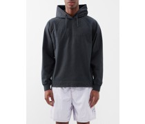 Sweat-shirt à capuche en jersey de coton à logo