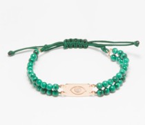 Evil Eye Malachite, Diamond & Rose-gold Bracelet