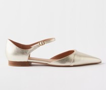 Ulla Metallic-leather Point-toe Flats
