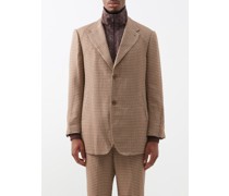 Tile-jacquard Suit Jacket
