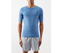 Logo-print Merino-blend Jersey T-shirt