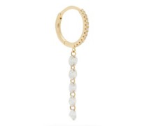 Chain Diamond & 18kt Gold Single Hoop Earring