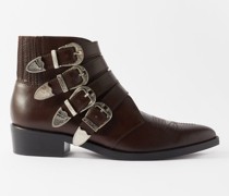 Concho-embellished Leather Boots