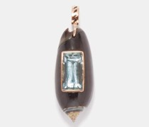 Sanaya-shell, Aquamarine & 18kt Gold Charm