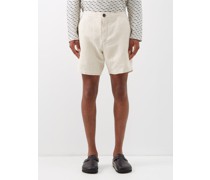 Patch-pocket Linen-blend Twill Shorts