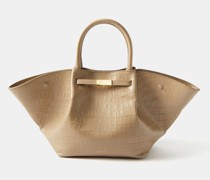 New York Medium Croc-effect Leather Shoulder Bag