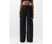Farrah Halterneck Organic Cotton-blend Trousers