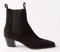 Block-heel Suede Boots