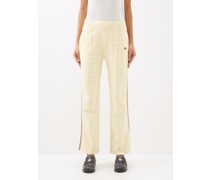 Shine Organic-cotton Jacquard Track Pants