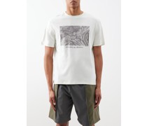 Stasis-print Cotton-jersey T-shirt