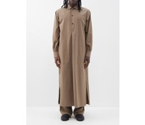 Side-slit Cotton-poplin Tunic