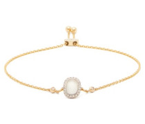June Moonstone, Diamond & 14kt Gold Bracelet