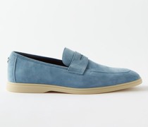 Gommé Suede Penny Loafers