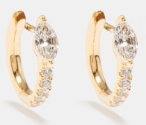 Bobbie Diamond & 18kt Gold Huggie Earrings