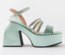 Bulla Chibi Metallic-leather Flatform Sandals