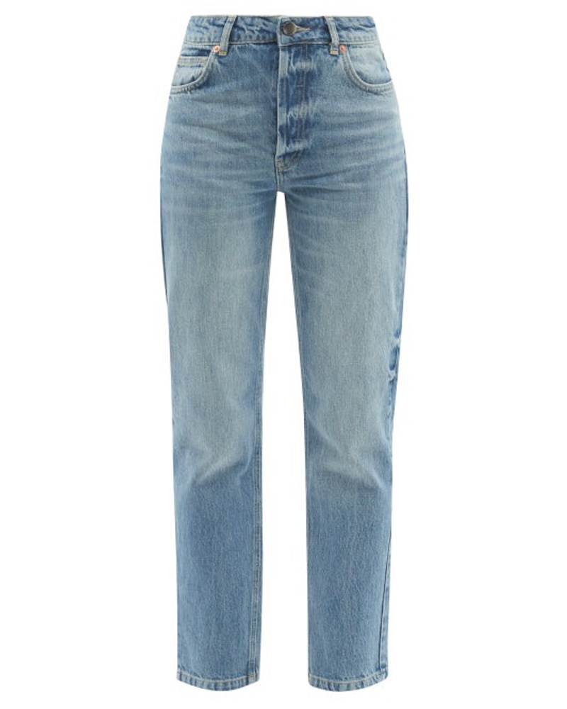Raey Damen Track Organic-cotton Straight-leg Jeans