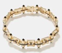 Celeste Diamond, Onyx & 14kt Gold Bracelet