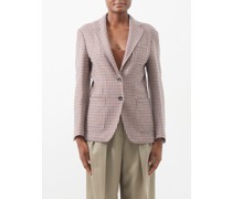 Bruno Single-breasted Houndstooth Jacket
