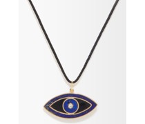 Evil Eye Diamond, Onyx & 14kt Gold Necklace