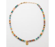 Good Vibrations Beaded 18kt Gold-plated Necklace