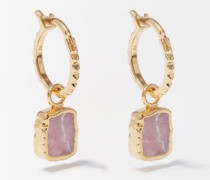 Pyramid Rhodochrosite & 18kt Gold-vermeil Earrings