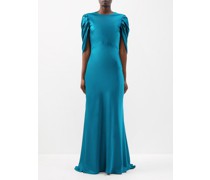 Cowl-back Silk-satin Gown