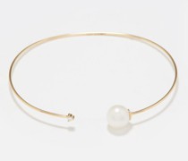 Diamond, Pearl & 14kt Gold Bracelet