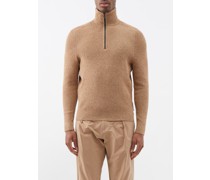Lennard Ribbed-knit Cotton-blend Sweater