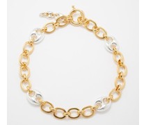 Link 24kt Gold & White Gold-plated Necklace