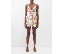 Issya Floral-print Cotton-blend Mini Dress