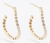 Wave Diamond & 14kt Gold Earrings