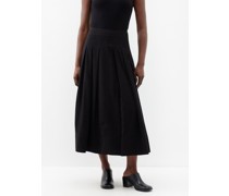 Sophia Pleated Voile Midi Skirt