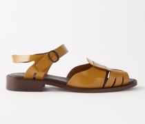 Ancora Woven Patent-leather Sandals
