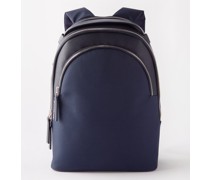 Momentum Triple-zip Leather-trim Backpack