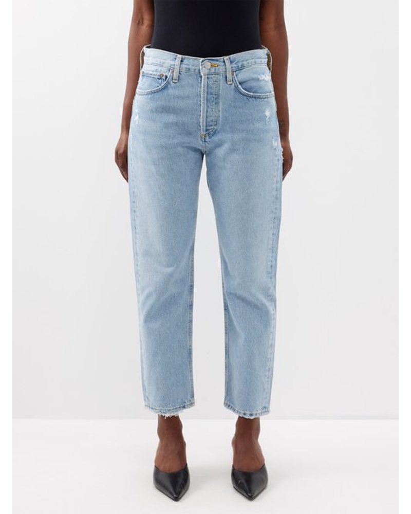 AGOLDE Damen Parker Distressed Straight-leg Jeans