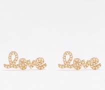 Love Diamond & 14kt Gold Earrings