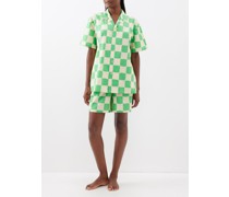 Emeli Checked Cotton-blend Pyjamas