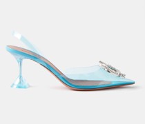 Begum 70 Crystal-embellished Pvc Slingback Pumps