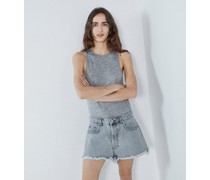 Tahiti Frayed-hem Organic Blend Denim Shorts