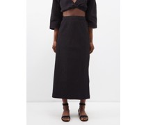Denise Organic Cotton-blend Midi Skirt