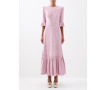 The Festival Ruffled Corduroy Maxi Dress