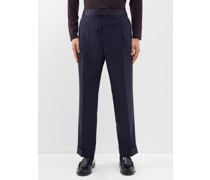 Hector Pleated Wool Suit Trousers