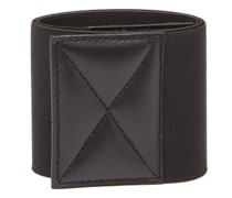 Leather-panel Elasticated Waist Belt