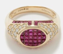Lady Diamond, Ruby & 14kt Gold Ring