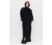 Oversized Belted Funnel Neck Blanket Coat
