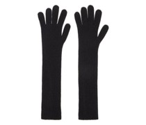 Recycled Cashmere-blend Ribbed Long Gloves