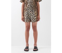 Organic-cotton Leopard Shorts