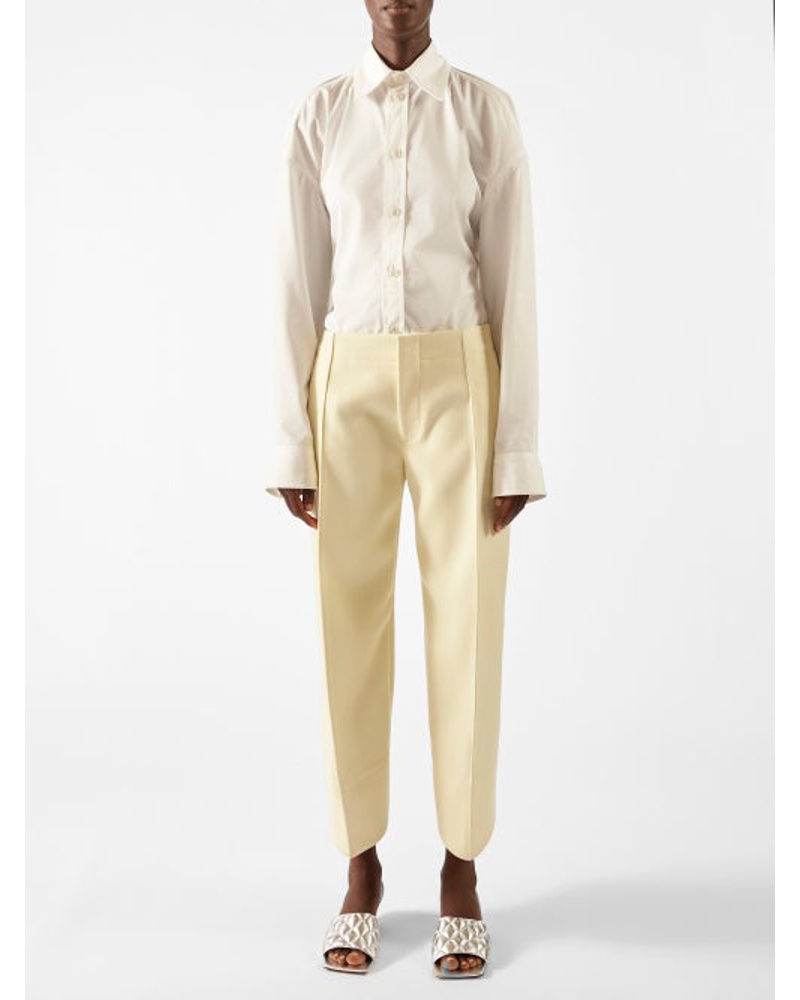 Bottega Veneta Damen Curved-leg Cropped Suit Trousers